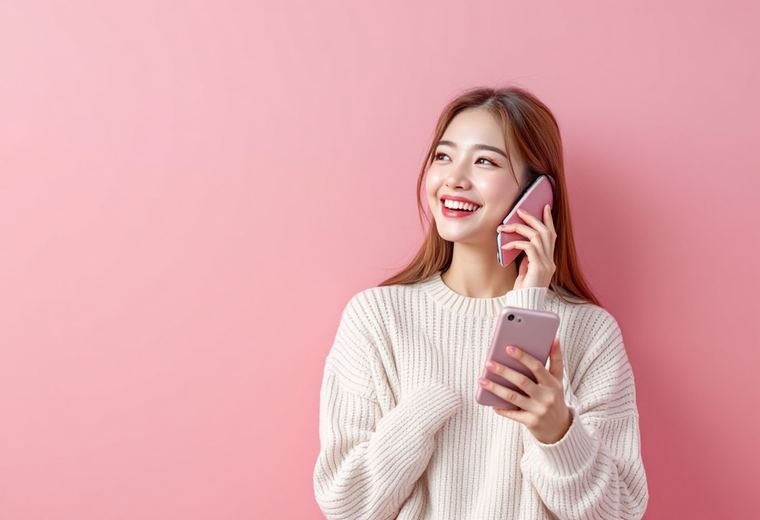 전화로 상담받는 모습